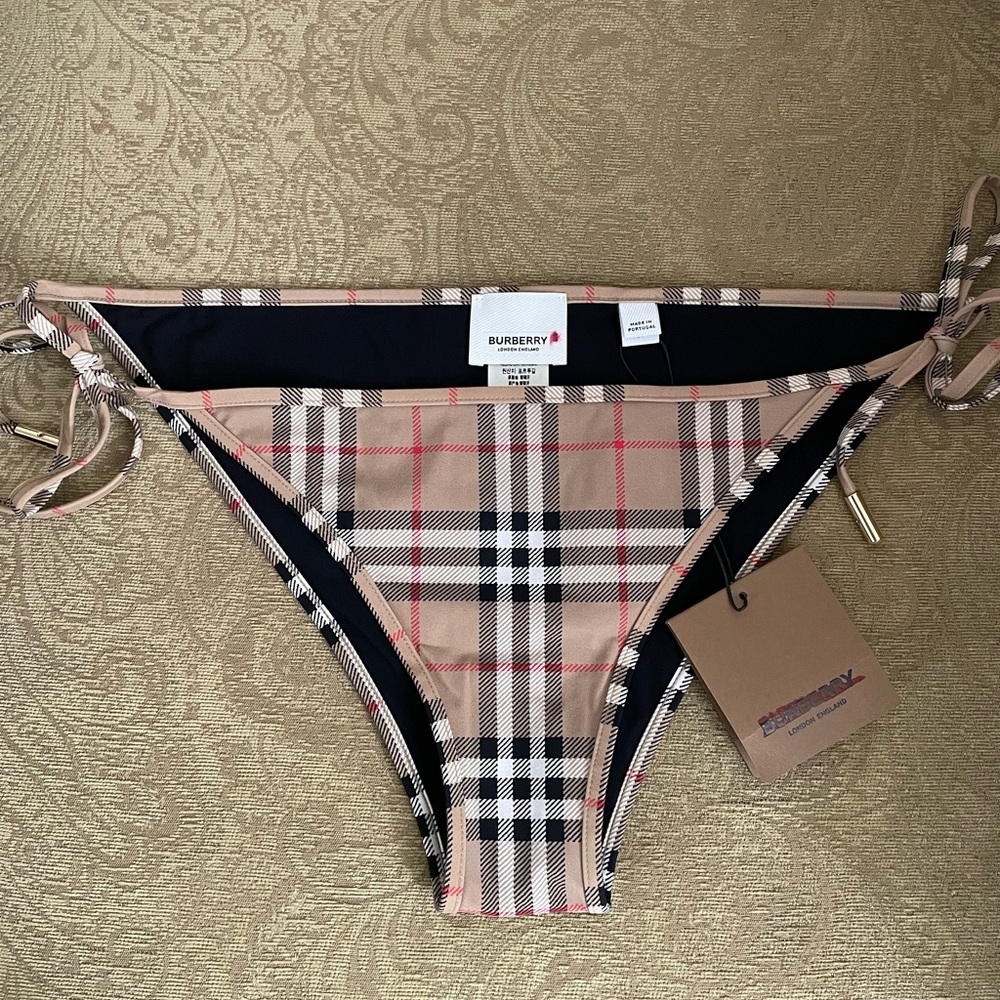 NWT Authentic BURBERRY SMALL Classic Check Bikini Bottom